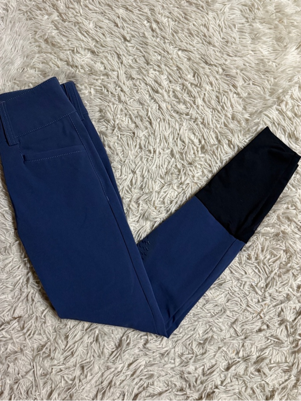 Women’s Size IT34 Blue Animo Knee Patch Horseback Riding Breeches. Good Cond.
